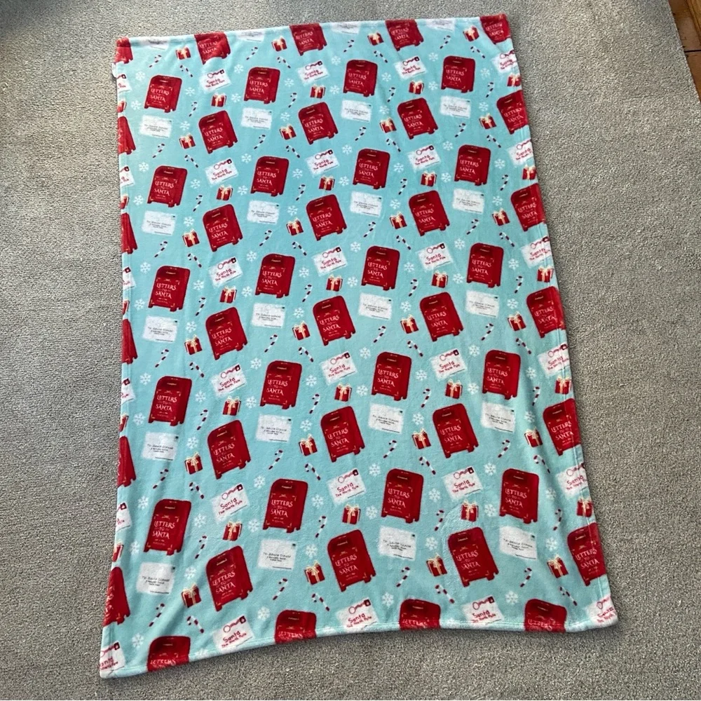 Artisan Christmas Letters to Santa Throw Blanket